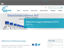 Tablet Screenshot of petcore-europe.org